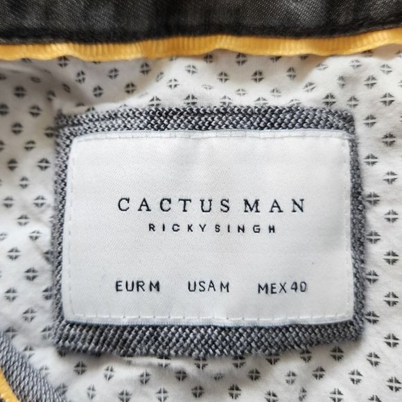 Cactus Man Ricky  Singh Men's  Gray  Size M Short Sleeve Pocket - Picture 3 of 7